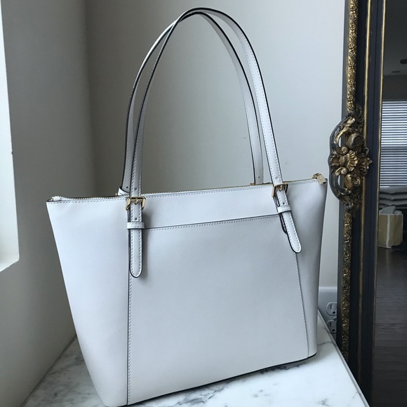 NWT Michael Kors Ciara LG EW TZ Tote Optic White - Picture 7 of 13